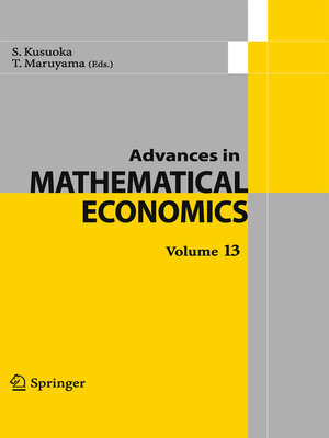 cover image of Advances in Mathematical Economics Volume 13